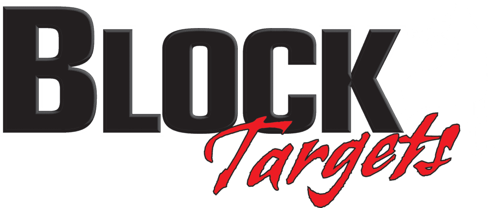 Block Targets logo featuring a white deer