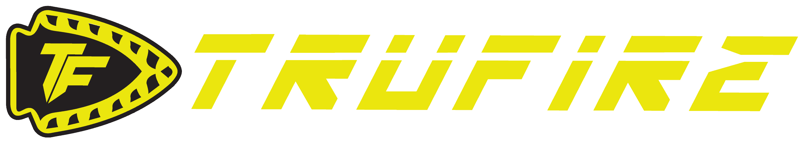 TruFire logo with bold yellow text