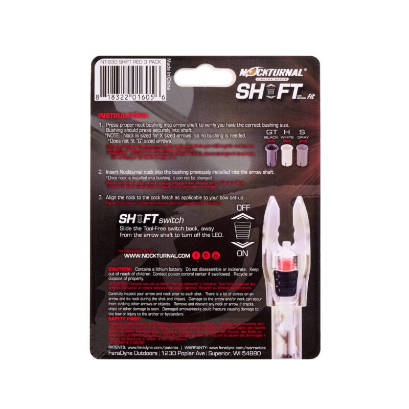 Shift Universal - Red Lighted Nock - 3-Pack - Image 5