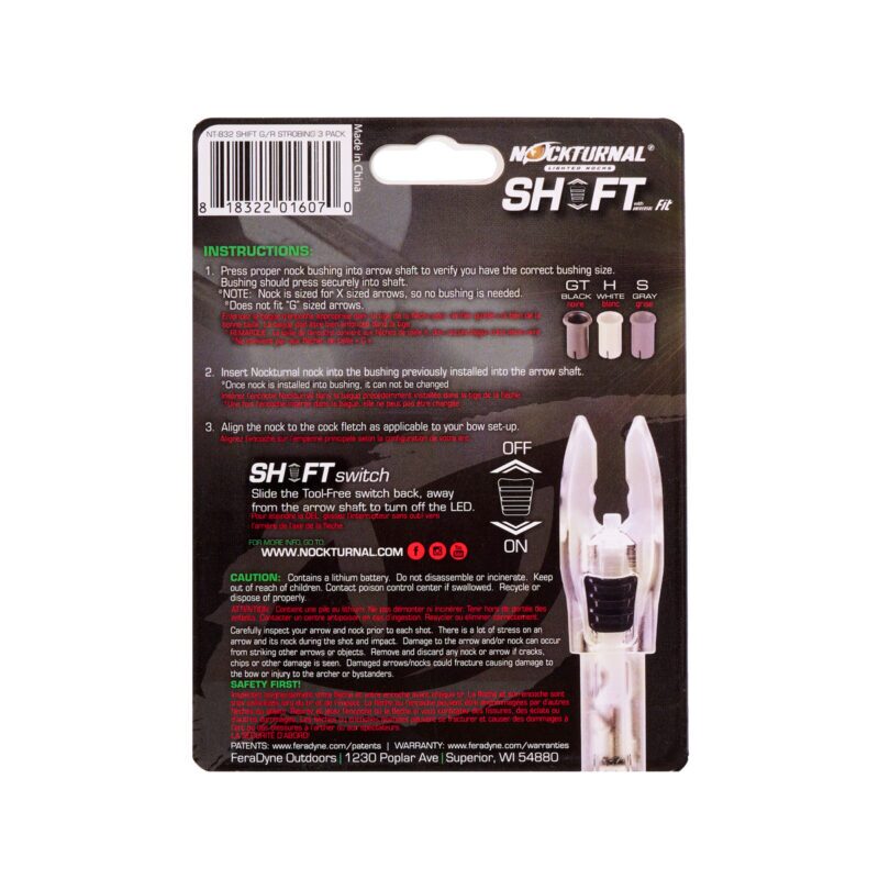 Shift Universal - Strobing Red & Green Lighted Nock 3-Pack - Image 5