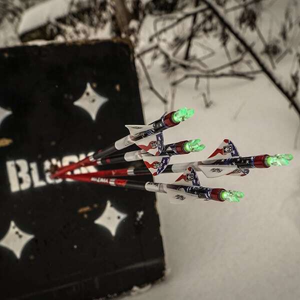 hunting-prostaff-lifestyle-7 close up arrows shot into block