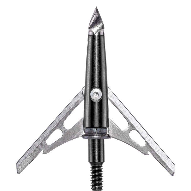 Two-blade chisel broadhead in black